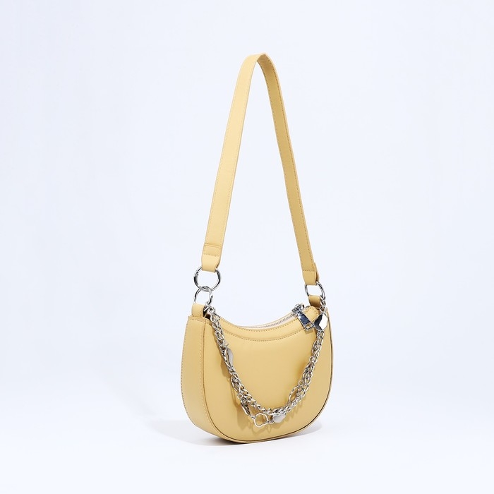 Сумка-багет на молнии, цвет жёлтый Сумка-багет на молнии, цвет жёлтый