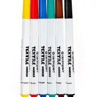 Набор маркеров для ткани Centropen 2739, 6 цветов, узел 3.9 мм, линия 1.8 мм