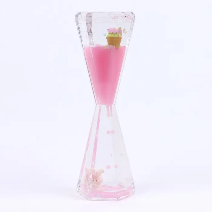 Часы гелиевые, антистресс, 17&times;5.5 см, розовые