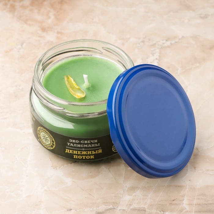 Эко-свеча магическая  Эко-свеча магическая "Денежный поток " из натурального воска, 7х5 см