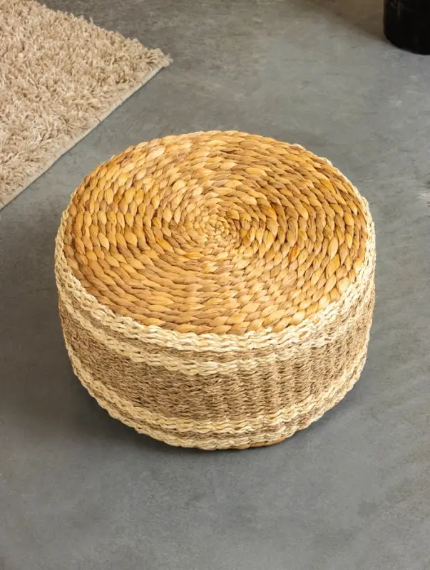 Пуфик 40х40х20 см, водный гиацинт, сиграсс Пуфик 40х40х20 см, водный гиацинт, сиграсс