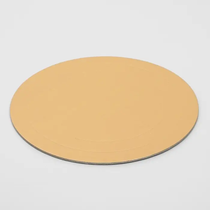 Подложка для торта усиленная, 26 см, золото, 2.5 мм