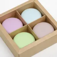 Коробка для 4 конфеты, крафт, 12.5&times;12.5&times;3.5 см