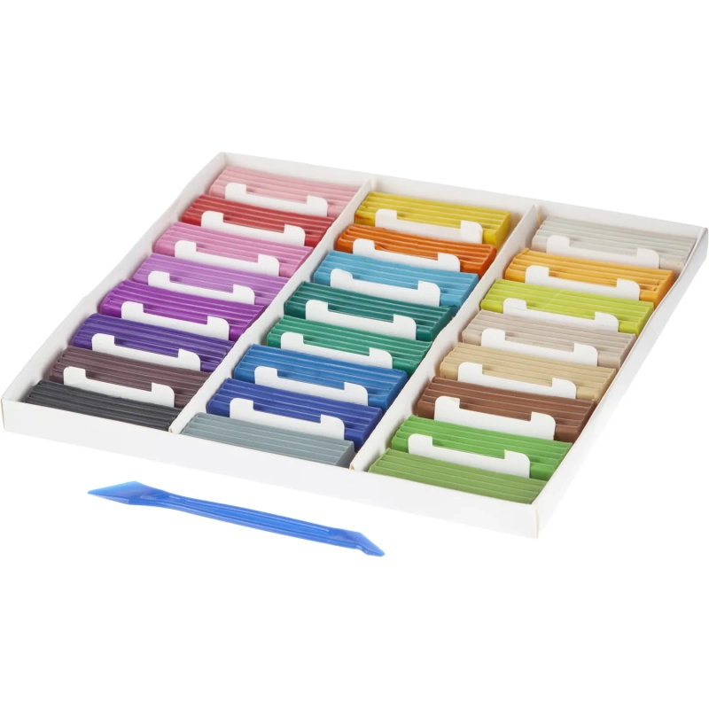 Пластилин клас.Комус Класс(№1 School)ColorPics 24 цв 480г,со стеком,картон