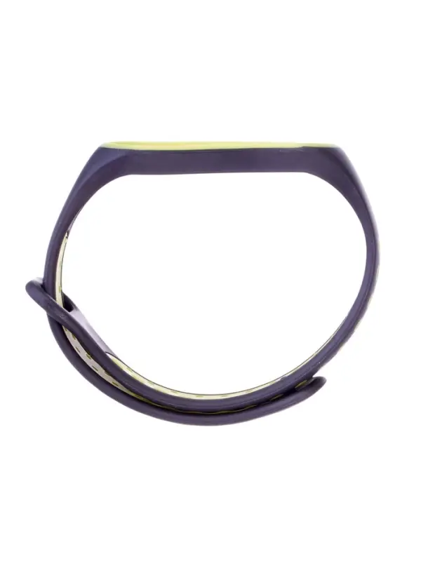 Ремешок для фитнес-браслета Mi Band 5/6/7 Luazon, с перфорацией, чёрный, зелёный