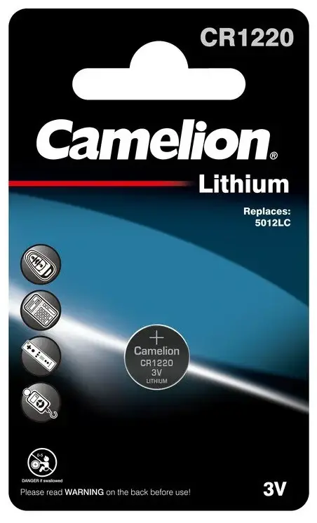 Батарейка Camelion CR1220 BL1 Lithium 3V (1/10/1800) Батарейка Camelion CR1220 BL1 Lithium 3V (1/10/1800)