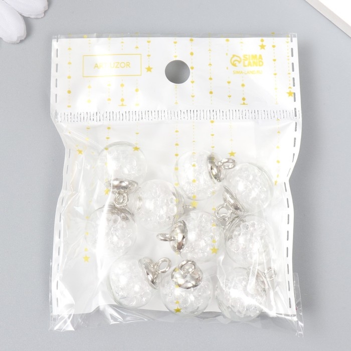 Подвеска декоративная для творчества стекло Подвеска декоративная для творчества стекло "Шар - камешки" прозрачная d=1,6 см набор 10 шт