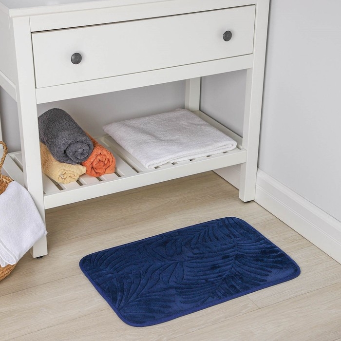 Коврик для ванной и туалета SAVANNA «Патриция», 40×60 см, цвет синий Коврик для ванной и туалета SAVANNA «Патриция», 40×60 см, цвет синий