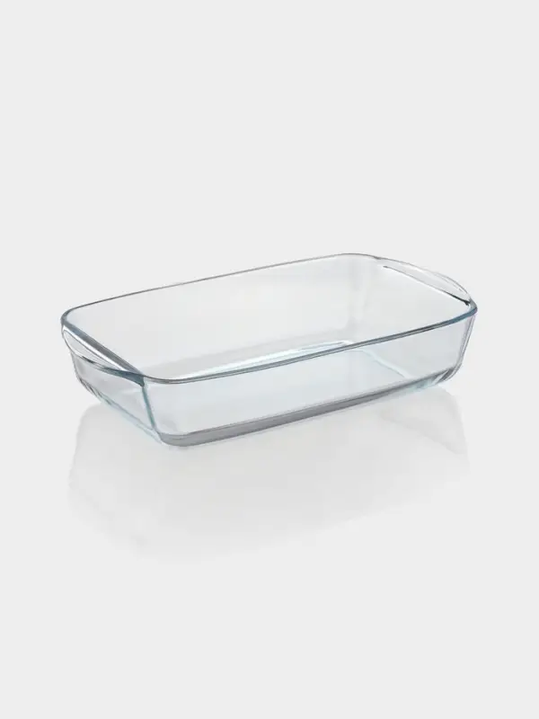 Форма для выпечки и запекания Paşabah&ccedil;e Borcam, 2.7 л, 33.6&times;19&times;7 см, прямоугольная, жаропрочное стекло, прозрачная