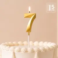 Свеча для торта, цифра &laquo;7&raquo;, 11.5&times;2.3 см