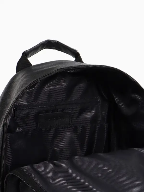 Рюкзак городской TEXTURA на молнии с карманом, размер 30&times;17&times;42 см, чёрный