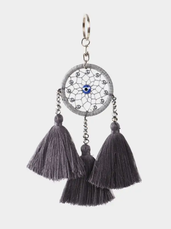 Брелок Брелок "Ловец снов" 17 см, цв. серый