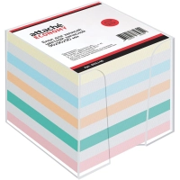 Блок для записей в подставке ATTACHE ЭКОНОМ в стакане 9х9х9 цветной&nbsp;65-80г