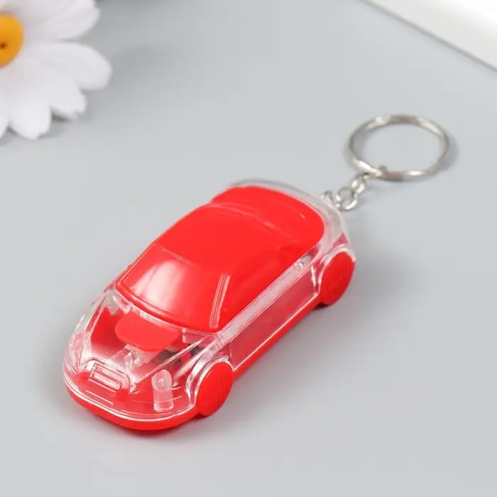 Фонарик брелок для ключей на кольце «Машина», с открывашкой, мигает, 2.7×3.6×7.8 см, МИКС Фонарик брелок для ключей на кольце «Машина», с открывашкой, мигает, 2.7×3.6×7.8 см, МИКС