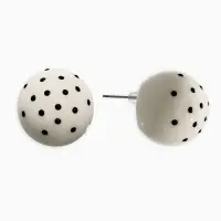 Серьги "Бусина" d=2см, в крапинку, цвет белый Серьги "Бусина" d=2см, в крапинку, цвет белый