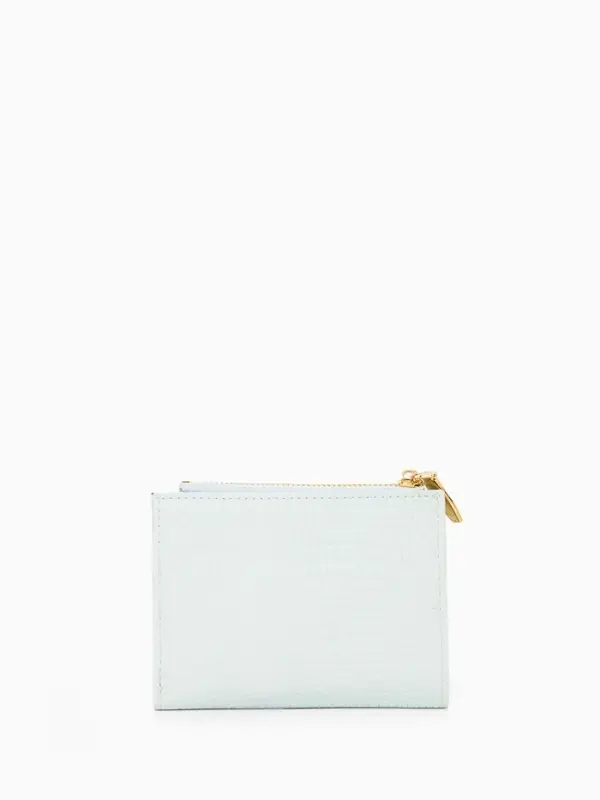 Кошелёк женский на кнопке, 12.5&times;2&times;9 см, однотонный, комбинированный, светло-голубой