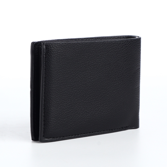 Портмоне мужское без застёжки, отдел для карт, монет, цвет чёрный Портмоне мужское без застёжки, отдел для карт, монет, цвет чёрный