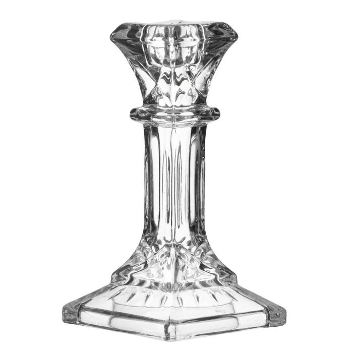 Подсвечник стекло Подсвечник стекло "Фантазия" 6*6,3*6,3 см, золото