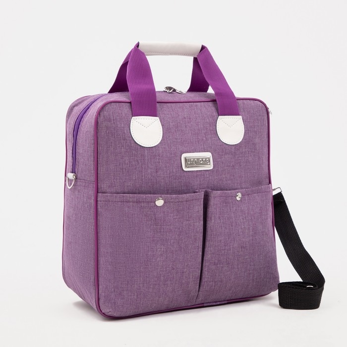 Сумка дорожная 2 в 1 на колёсах 20 Сумка дорожная 2 в 1 на колёсах 20", отдел на молнии, 4 наружных кармана, цвет фиолетовый