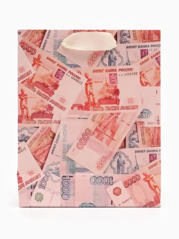 Пакет подарочный &laquo;Деньги&raquo;, 12&times;15&times;5.5 см