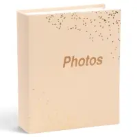 Фотоальбом на 200 фото, 10&times;15 см &laquo;Золотые крапинки&raquo;, кожзам, 18.5&times;5&times;25 см, розовый