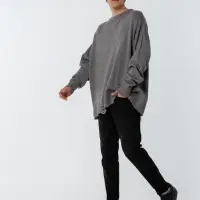 Джемпер оверсайз унисекс Grunge, серый, размер L/XL