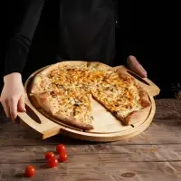 Доска для пиццы с ручками Adelica &laquo;Итальяно&raquo;, 55&times;45&times;2 см, пропитано маслом, дерево берёза