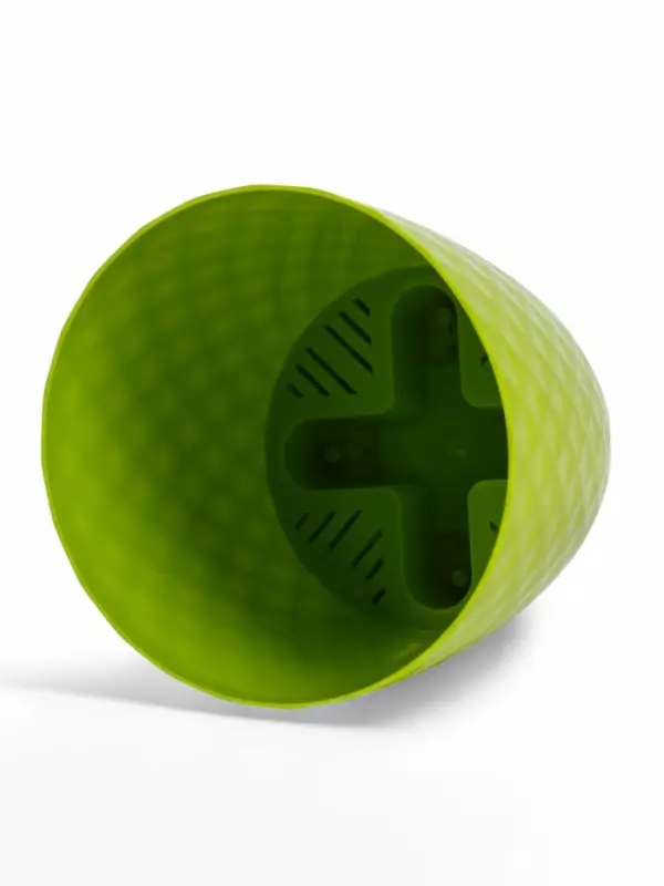 Кашпо с прикорневым поливом Кашпо с прикорневым поливом "Румба" 1,5 л, D14 см, h-14,5 см, цвет киви