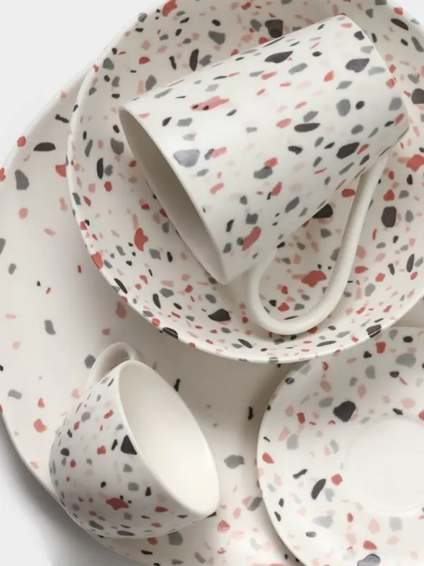 Набор кружек Magistro Terazzo, 350 мл, 2 шт., фарфор, белый