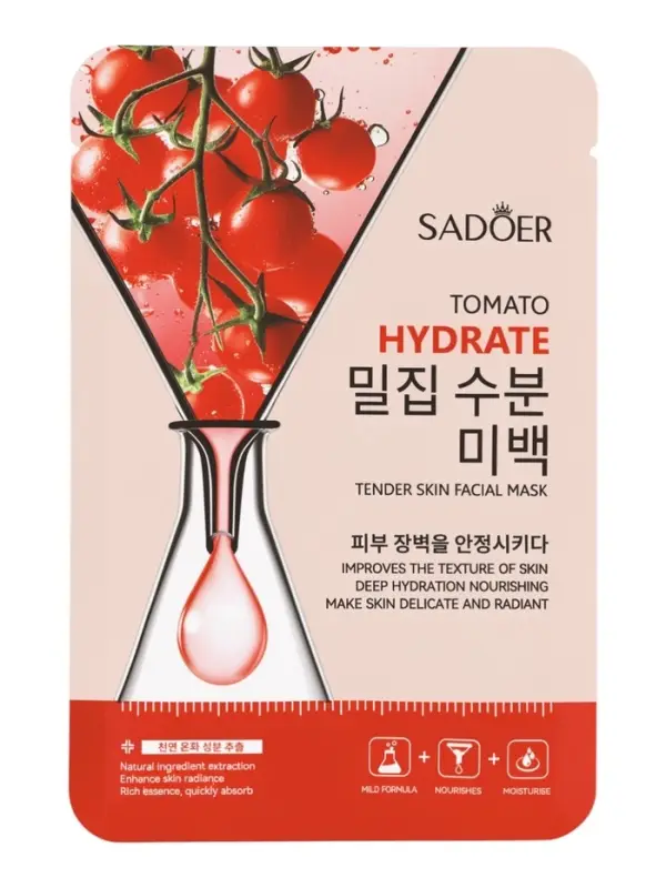 Успокаивающая маска для лица Sadoer &laquo;Томат&raquo;, 25 мл