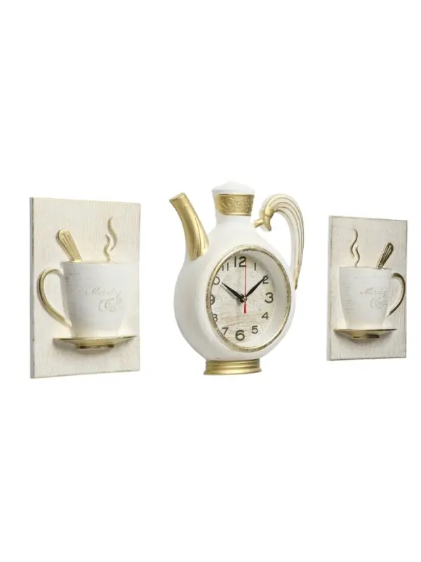 Часы настенные интерьерные &laquo;Сангино&raquo;, для кухни, бесшумные, 26.5&times;24 см, d=13 см, белые, от батарейки 1&times;АА