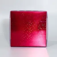 Коробка для печенья, кондитерская упаковка с PVC крышкой, &laquo;Бордовые звёдочки&raquo;, 15 х 15 х 3 см