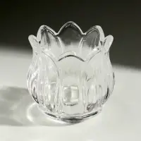 Стеклянный подсвечник на 1 свечу &laquo;Подснежник&raquo;, прозрачный, 7&times;7&times;7 см
