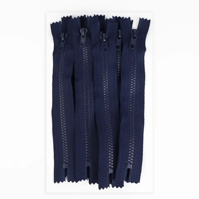 Молния «Трактор», №5, неразъёмная, замок автомат, 18 см, тёмно-синяя