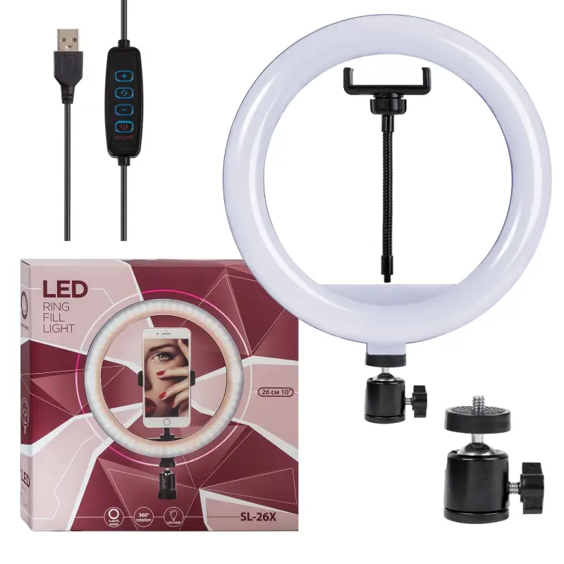 Селфи кольцо 26CM 10&ldquo; SL-26X (40шт/кор)