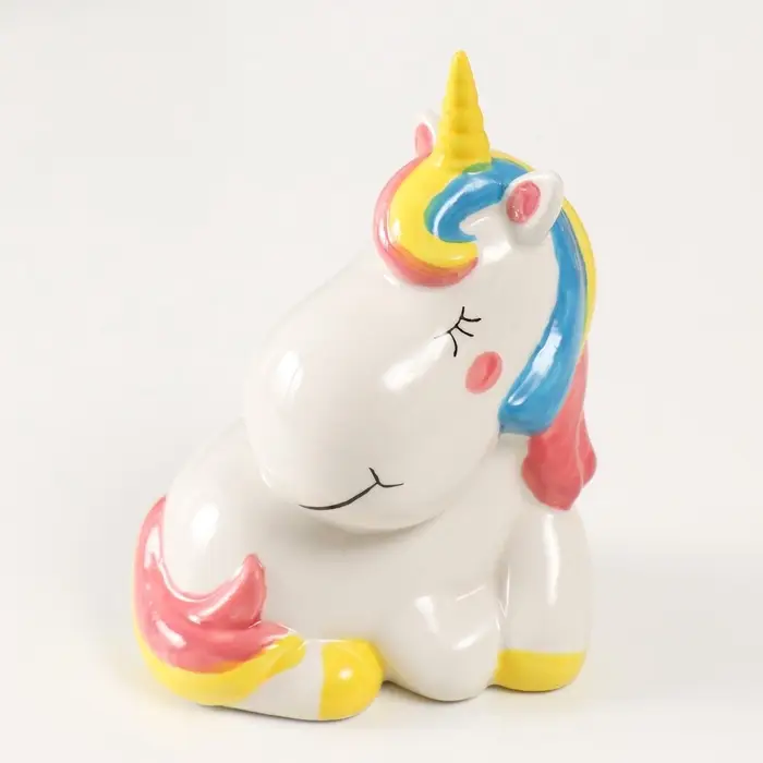 Копилка для денег &laquo;Единорожка спит сидя&raquo;, керамика, 12&times;9.5&times;16 см
