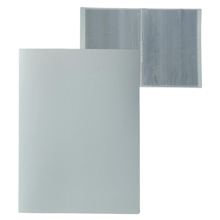 Папка с 30 вкладышами А4, 500 мкм, Calligrata, текстура Папка с 30 вкладышами А4, 500 мкм, Calligrata, текстура "песок", серая