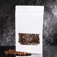 Пакет Zip-lock Крафт с прямоугольным окном, белый,14&times;22&times;4 см