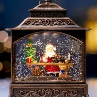 Фигура светодиодная &laquo;Дед Мороз&raquo; 5.5&times;14&times;19.5 см, от батареек 3хААА, музыка, USB, свечение тёплое белое