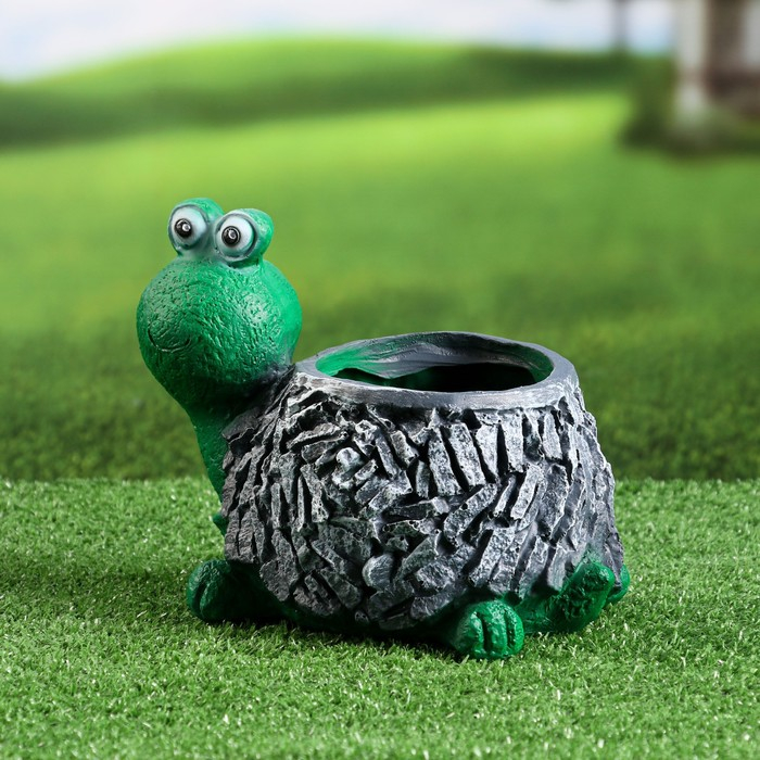 Фигурное кашпо Фигурное кашпо "Черепаха каменная" 19х18х14см