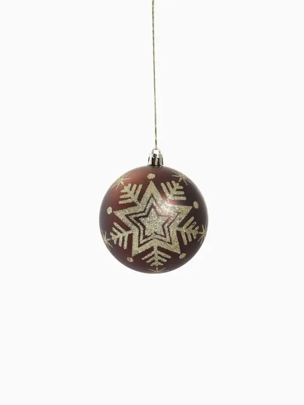 Ёлочные игрушки &laquo;Снежинка блеск&raquo;, шары новогодние, d=8 см, набор 4 шт.