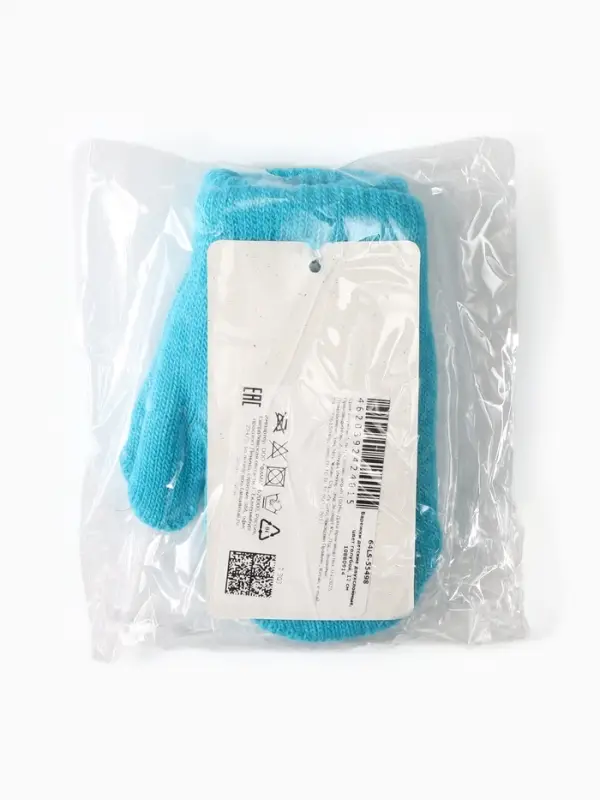 Варежки детские MINAKU двухслойные, цвет голубой, 12 см Варежки детские MINAKU двухслойные, цвет голубой, 12 см