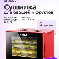 Дегидратор для овощей фруктов пастилы КТ-1915 - 340 Вт