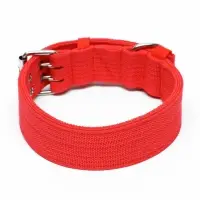 Ошейник четырехслойный, 64&times;4 см, ОШ 50-58 см, полиэстер, красный