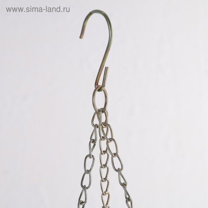 Кашпо пластиковое для цветов подвесное с дренажной сеткой «Шебби», 2 л, серое Кашпо пластиковое для цветов подвесное с дренажной сеткой «Шебби», 2 л, серое