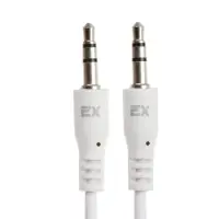 Кабель аудио AUX Exployd EX-K-473, Jack 3.5 мм(m)-Jack 3.5 мм(m), 1м, белый