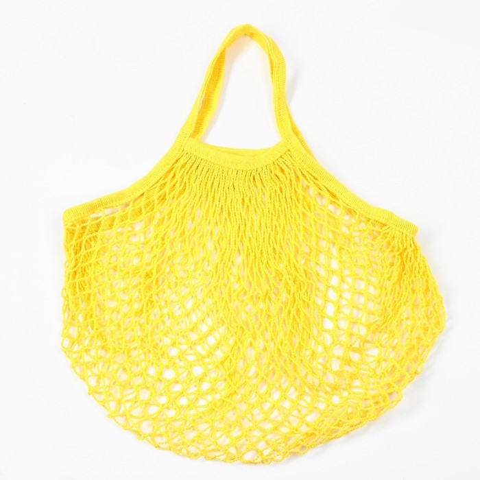 Авоська плетеная сумка, 37 х 20 см, ручка 12 см, клетка 1.5 см, жёлтая Авоська плетеная сумка, 37 х 20 см, ручка 12 см, клетка 1.5 см, жёлтая