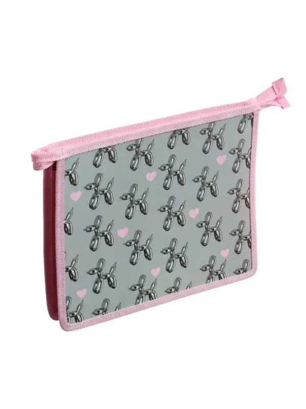 Папка для тетрадей А5 Bubble heart, молния сверху, пластик, 230&times;190&times;50