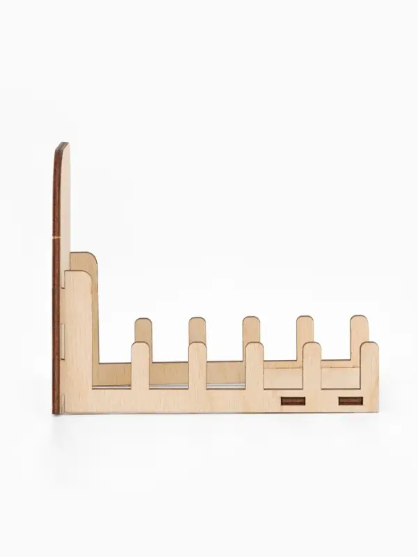 Подставка под открытки 5 ячеек, 9&times;13.5&times;11 см, низкая, толщина 3 мм, цвет бежевый