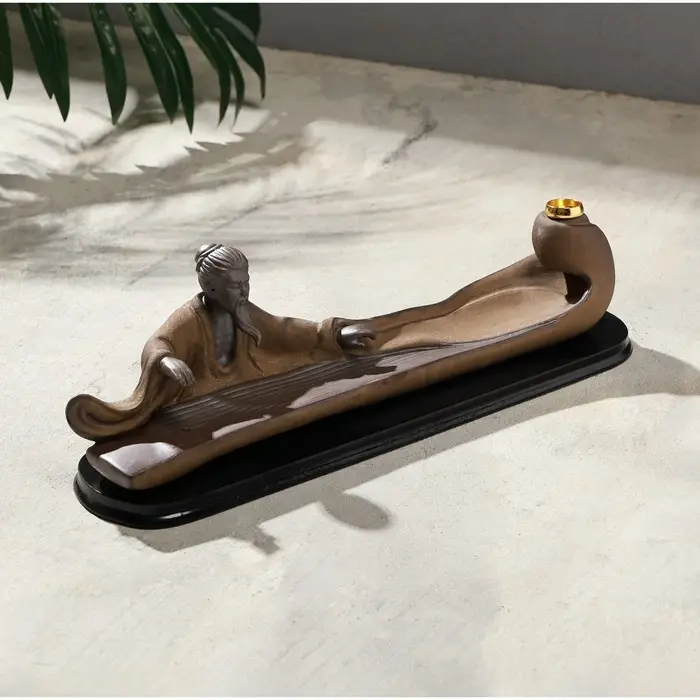 Подставка для благовоний TAKE IT EASY &laquo;Мудрец&raquo;, набор благовоний конусы, стелющийся дым, 28&times;9 см